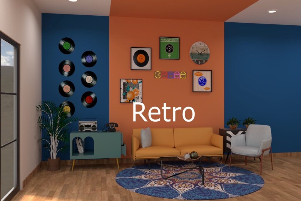 Cozy Rustic Style Living Room for Retro Interior Design