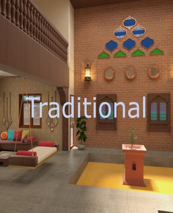 Elegant Traditional Style Living Area for Traditional Interior Design