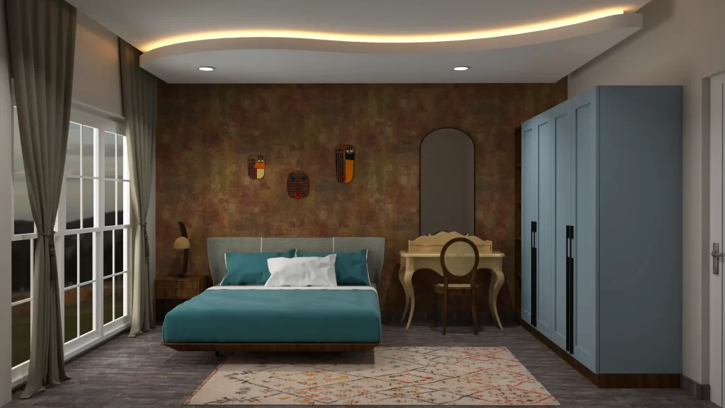 Fusion Theme Master Bedroom - Interior Design