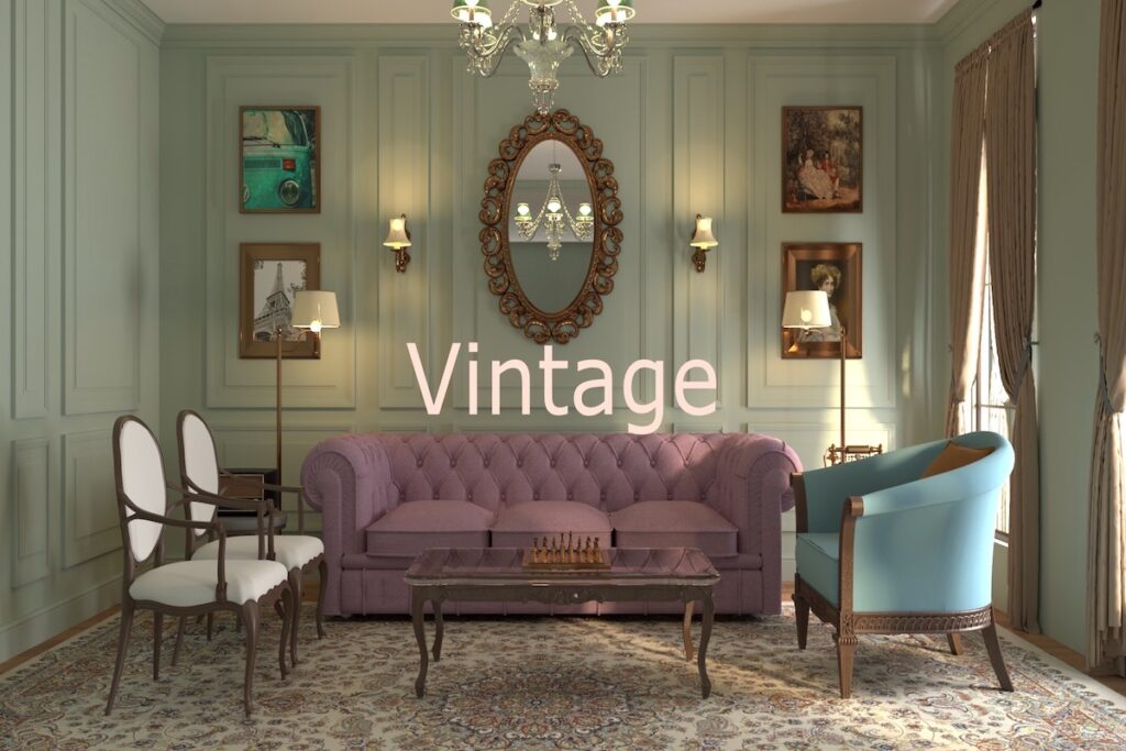 Charming Vintage Style Living Room for Vintage Interior Design