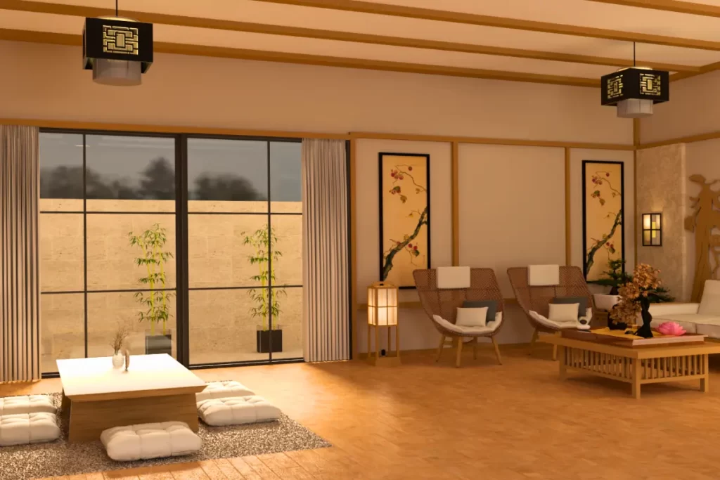Tranquil Zen Style Living Room for Zen Interior Design