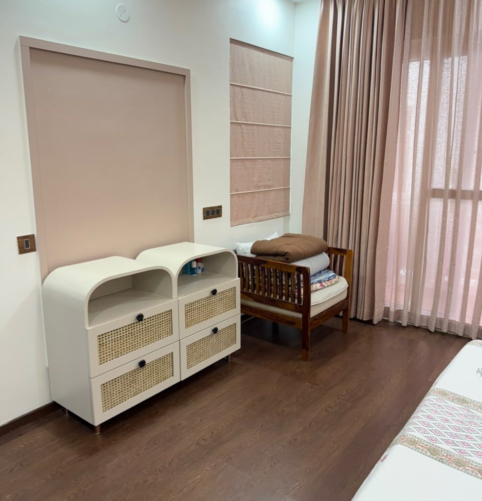 Azven Breathe master bedroom cane-fronted storage