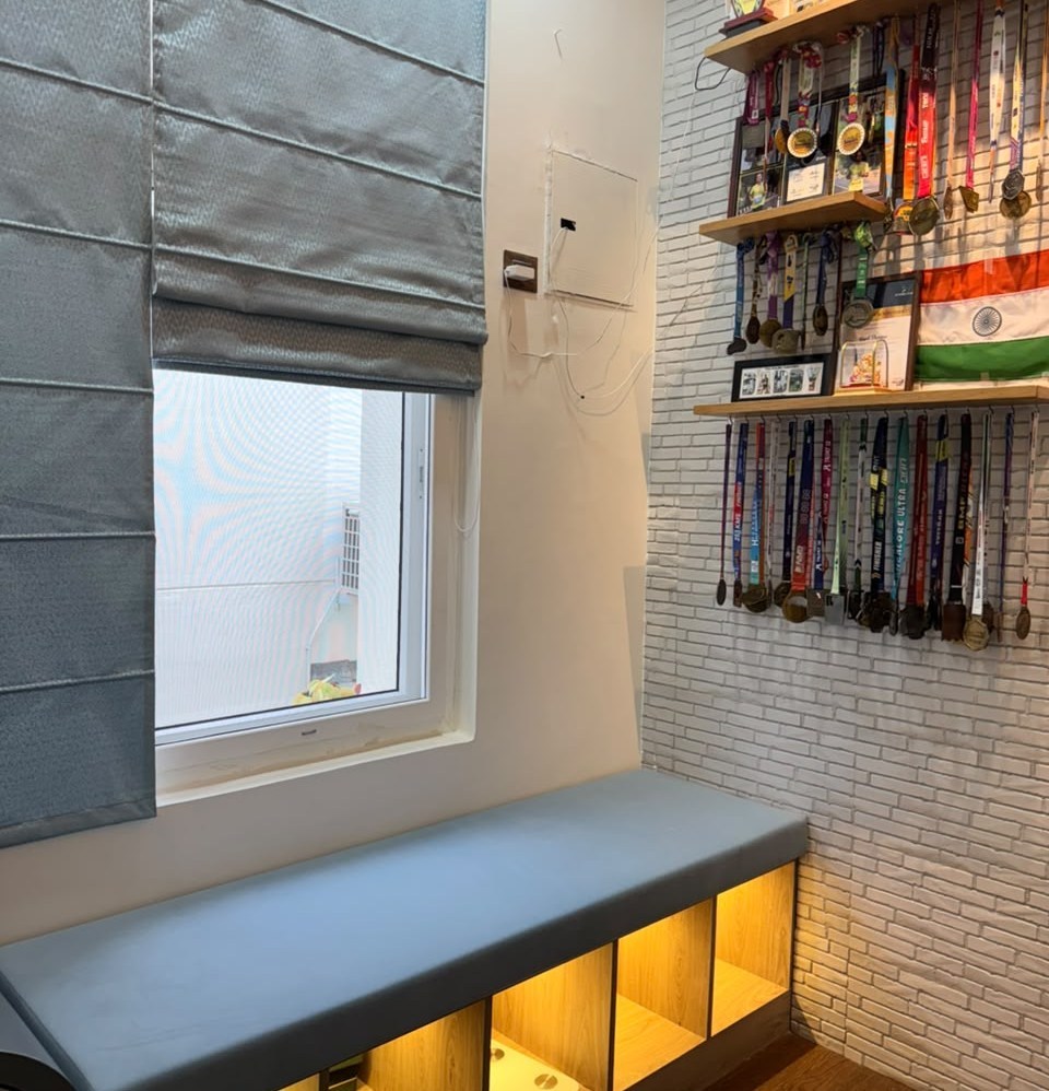 Azven Breathe living room staircase and display storage