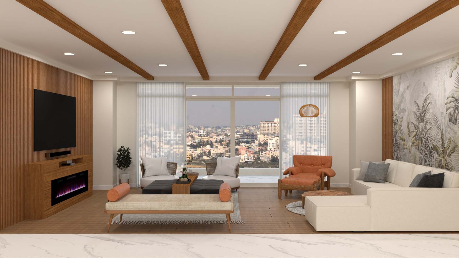Mantri Pinnacle four-bedroom residence design visualisation