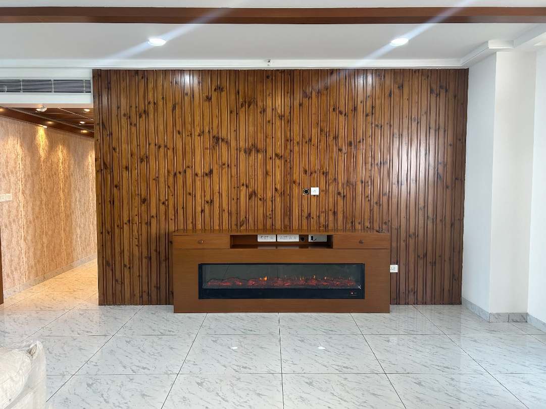 Fireplace Wall - Completed Site, Final Work in Progress