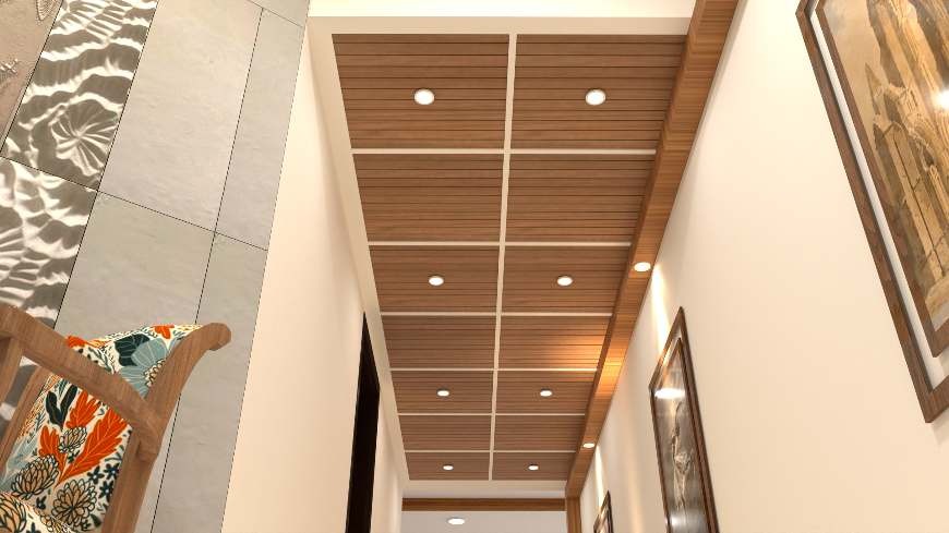 Timber Grid Ceiling - Visualisation