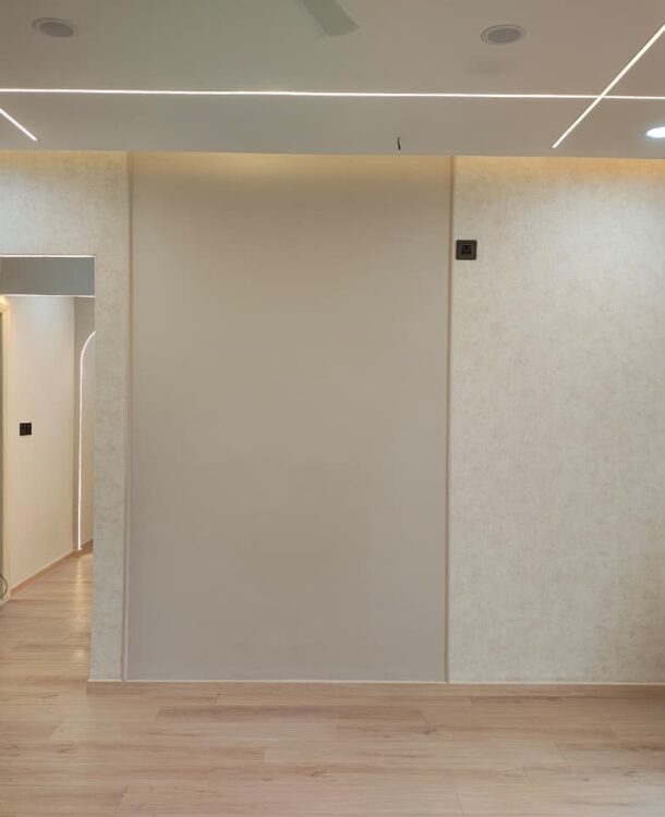 Completed Modern Japandi interior at SJR Watermark, Bengaluru.