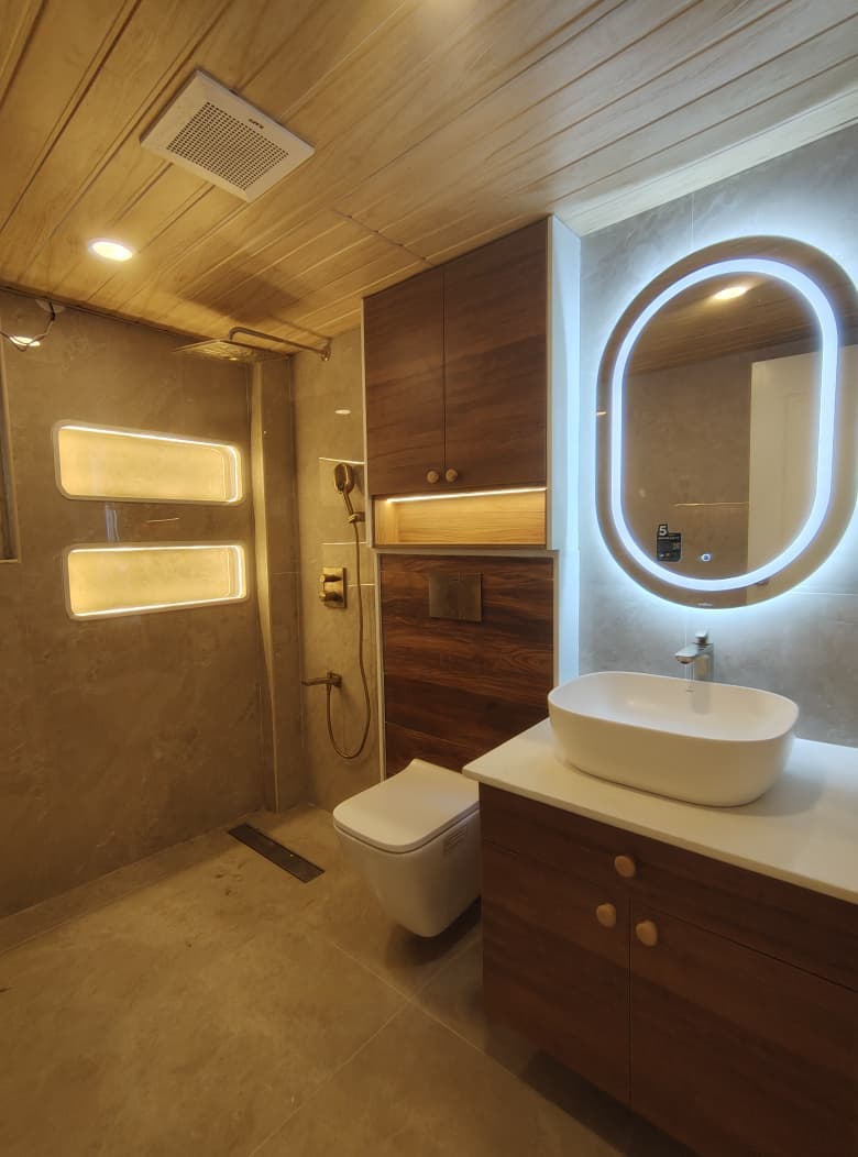 Completed Warm Bathroom