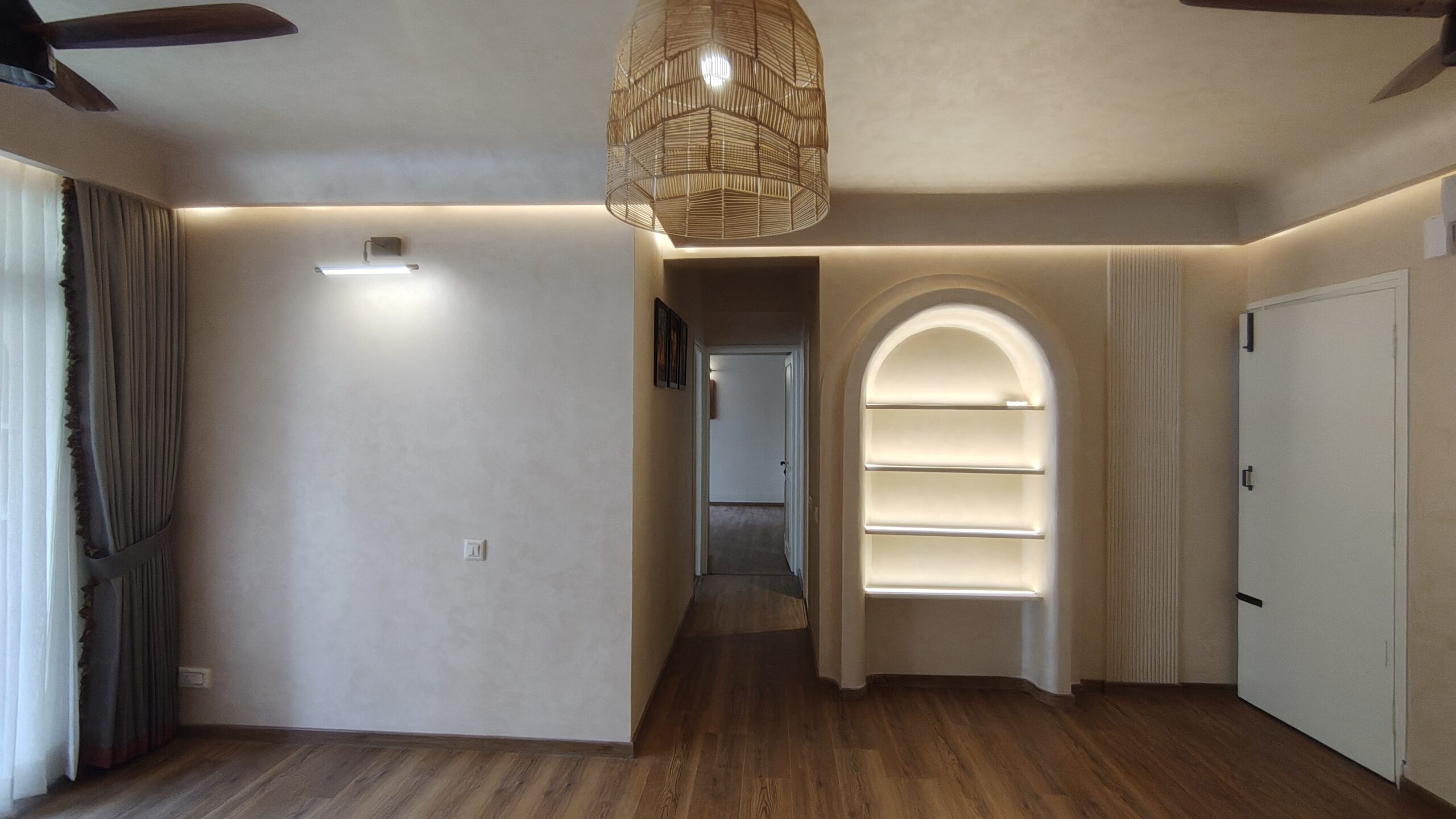 Finished passage and display after renovation