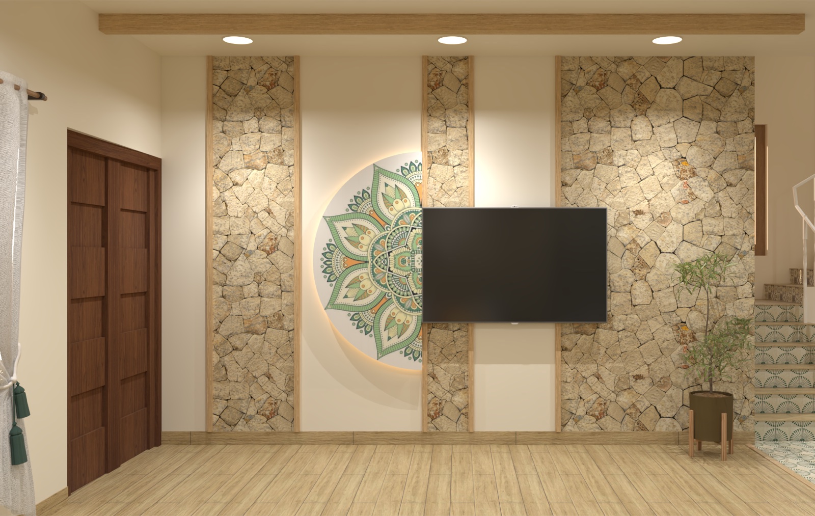 Design proposal: Living-room decorative wall