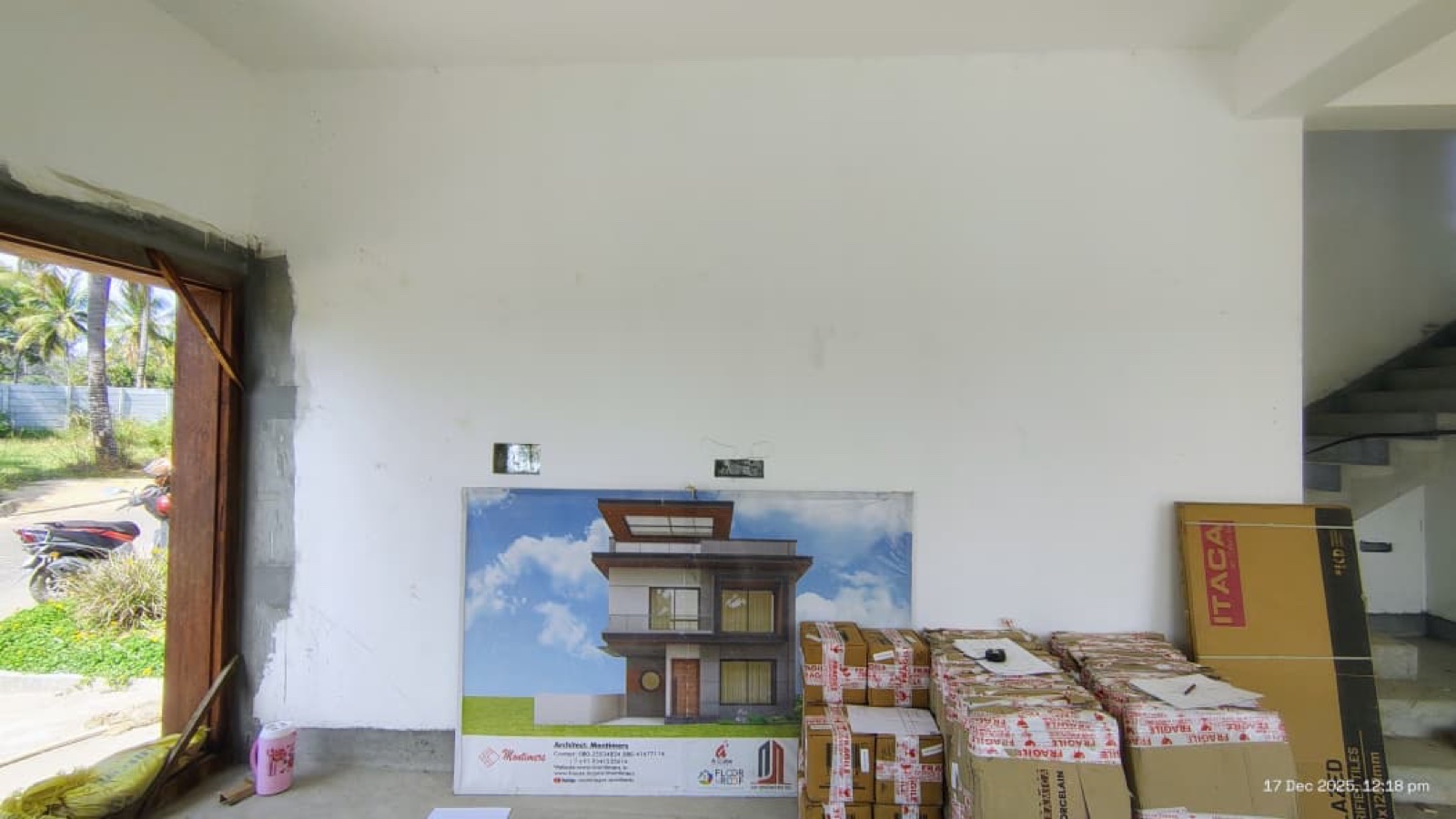 Before interiors: Living-room decorative wall
