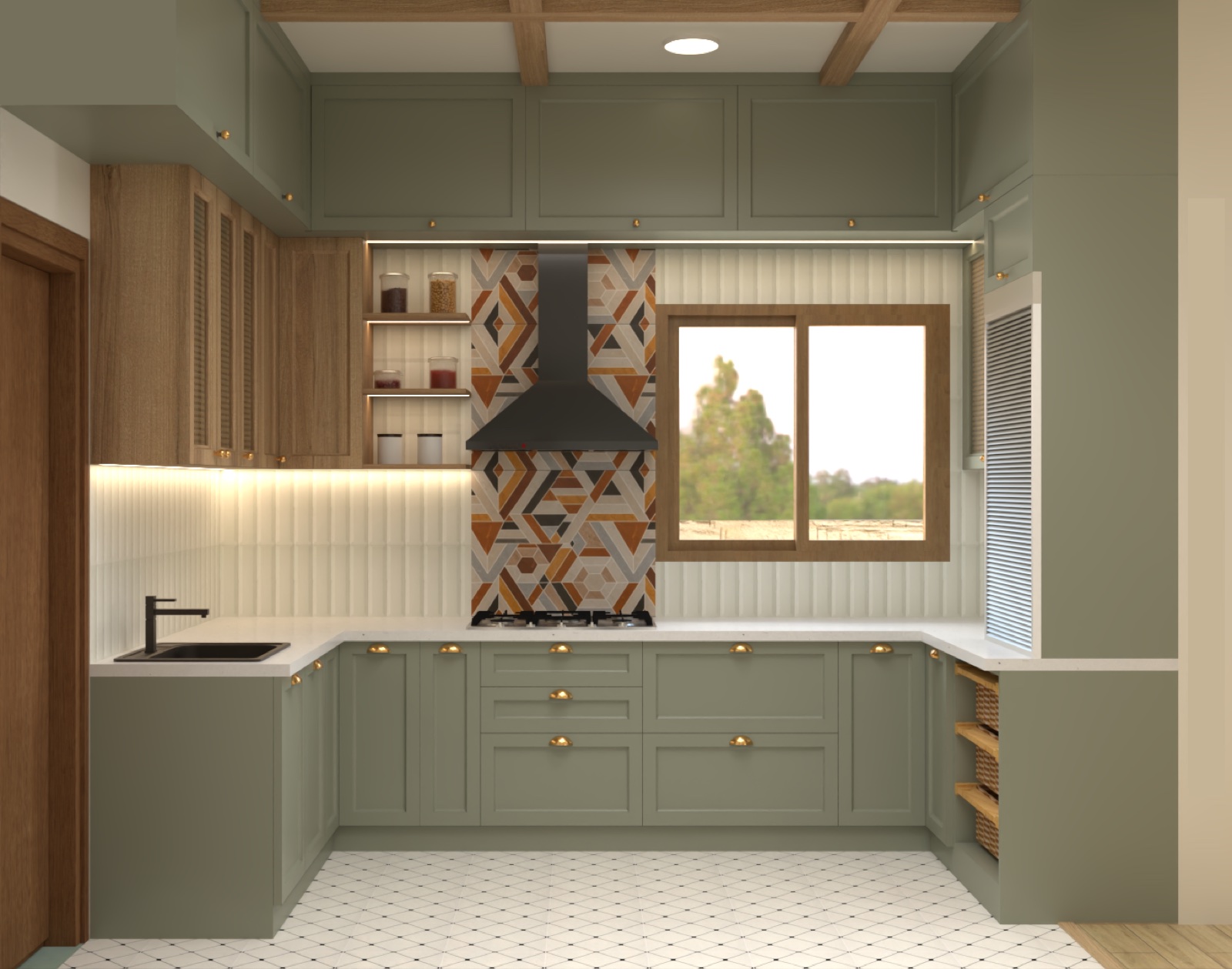 Design proposal: Kitchen hob wall