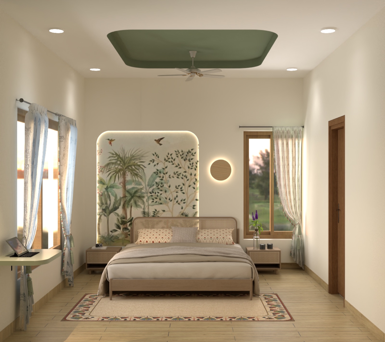 Design proposal: Guest-bedroom bed wall
