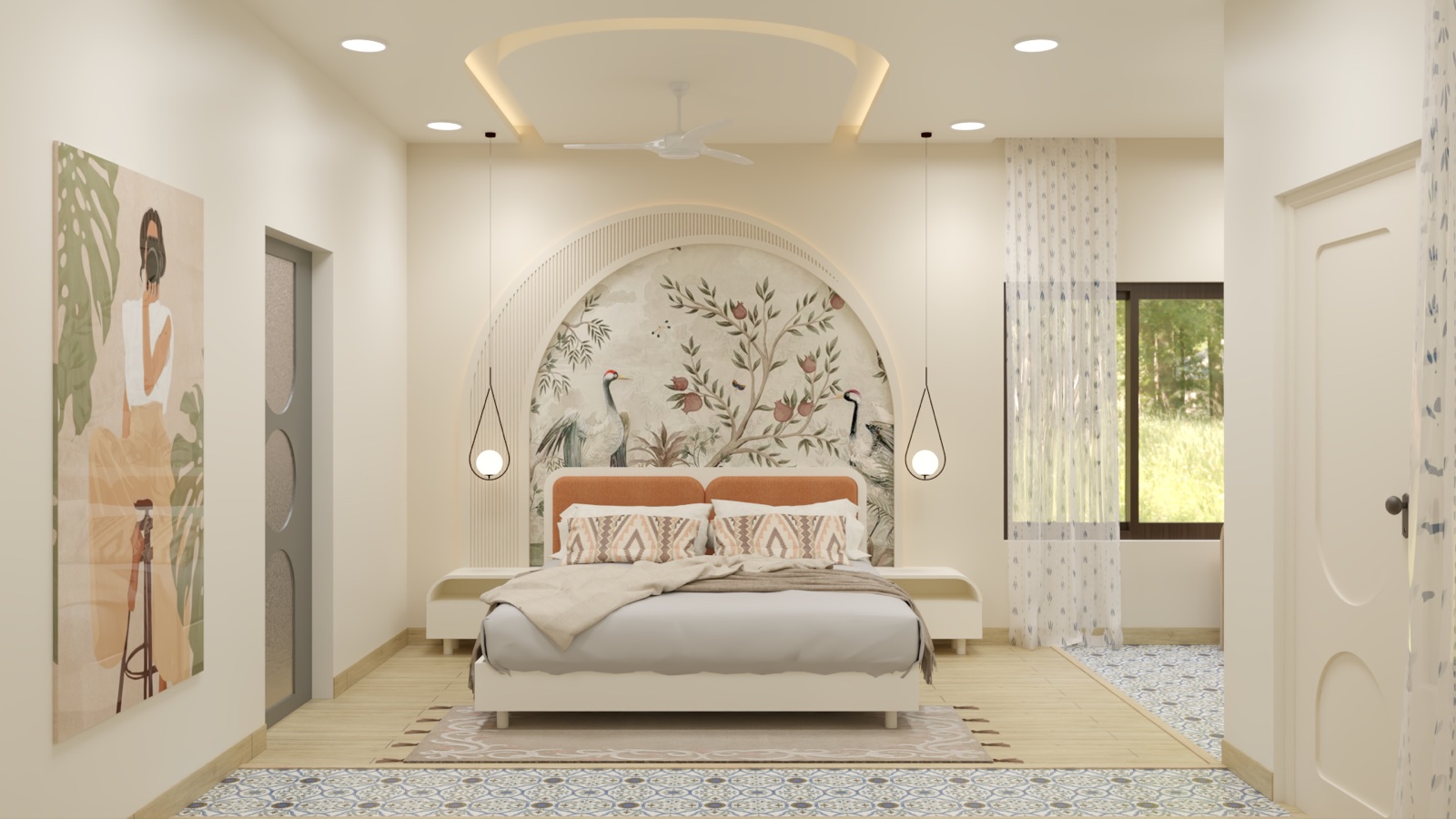 Design proposal: Primary-bedroom bed wall