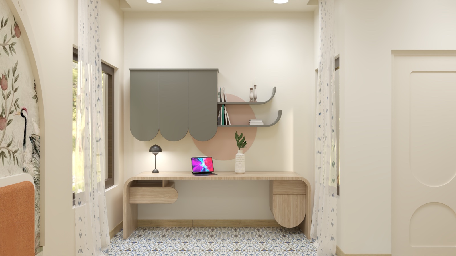 Design proposal: Primary-bedroom work corner