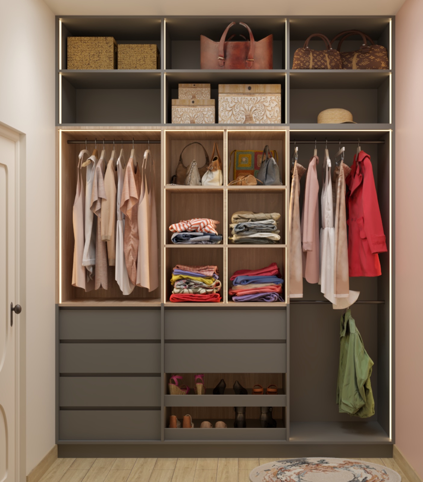 Design proposal: Walk-in wardrobe