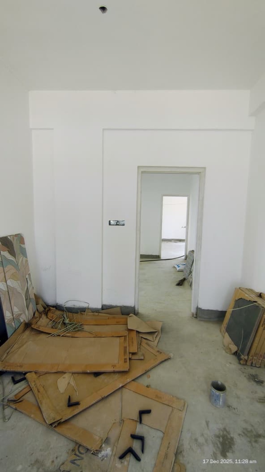 Before interiors: Blue bedroom work area