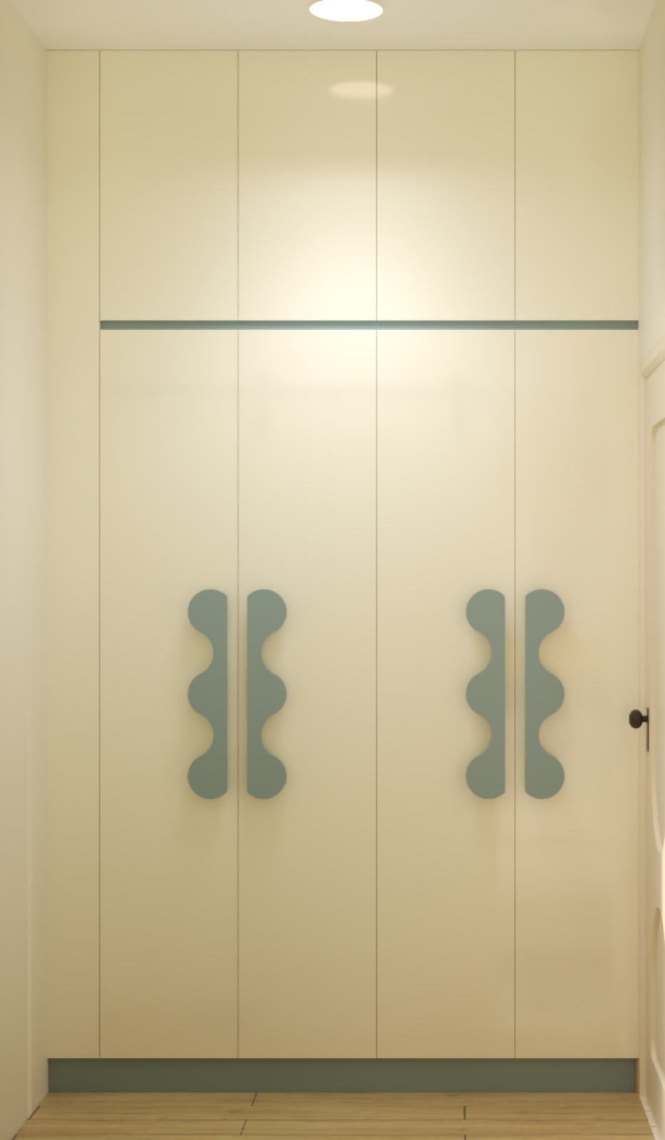 Design proposal: Blue bedroom wardrobe