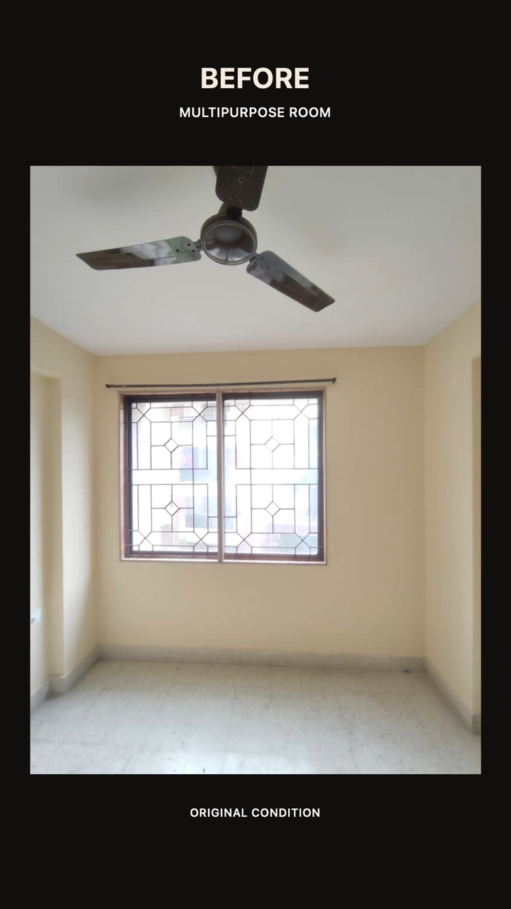 Multipurpose room in its original condition before renovation