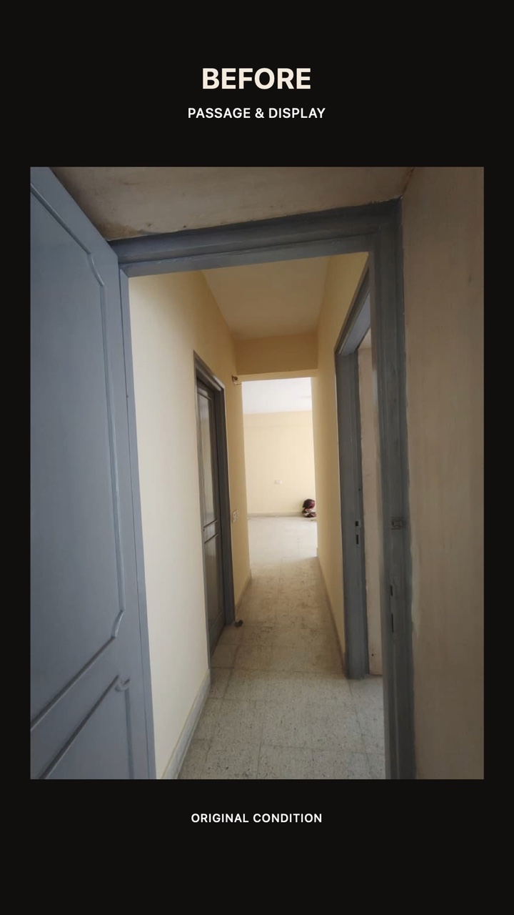 Passage in its original condition before renovation